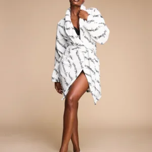 Халат теплий Short Cozy Robe, білий, XS/S, Victoria's Secret