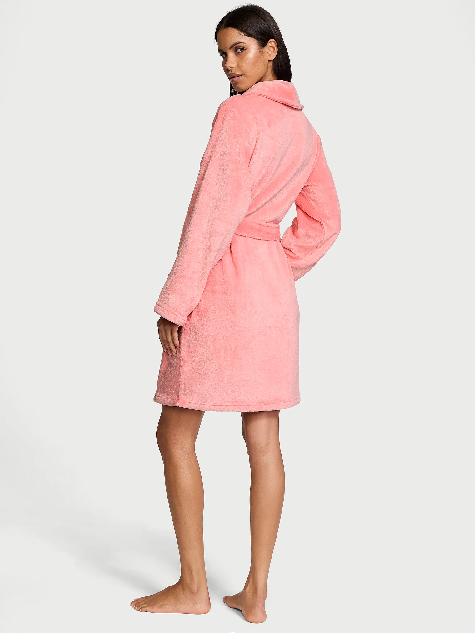 Халат теплий Short Cozy Robe, рожевий, XS/S, Victoria's Secret - Зображення 4