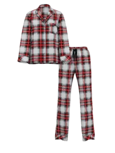 Піжама з штанами Flannel Long PJ Set, у червоно-сіру клітинку, S, Victoria's Secret