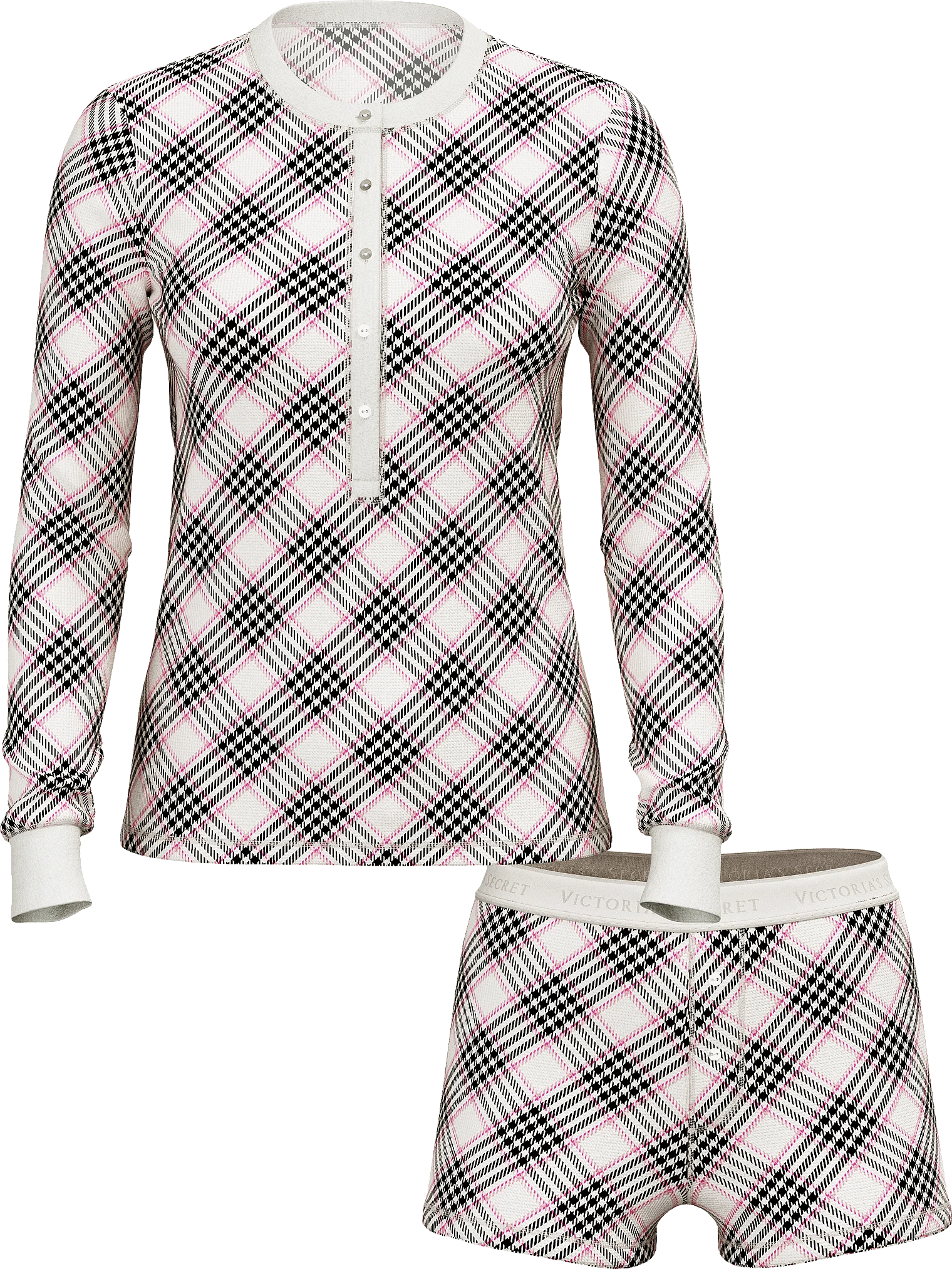 Термо піжама с шортами Thermal Short PJ Set, рожева, S, Victoria's Secret - Зображення 4
