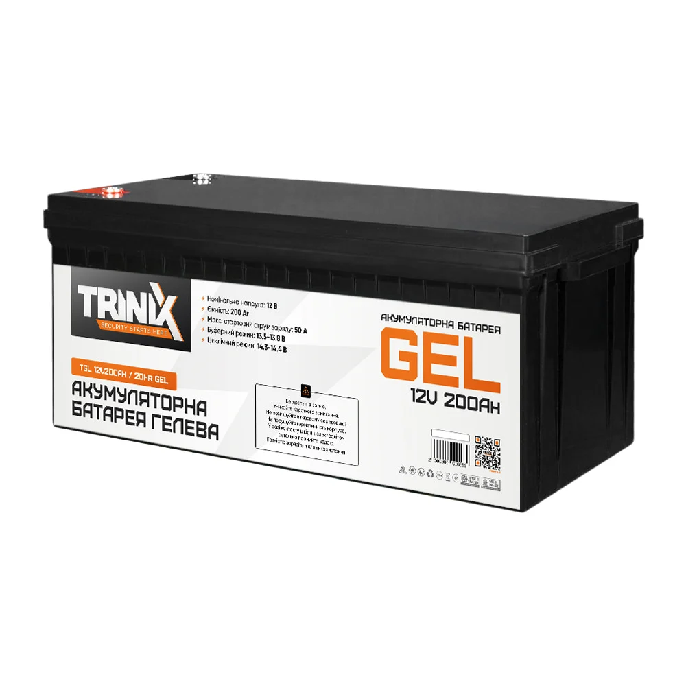 Акумуляторна батарея гелева 200 Аг 12 В TGL12V200Ah/20Hr GEL, Trinix