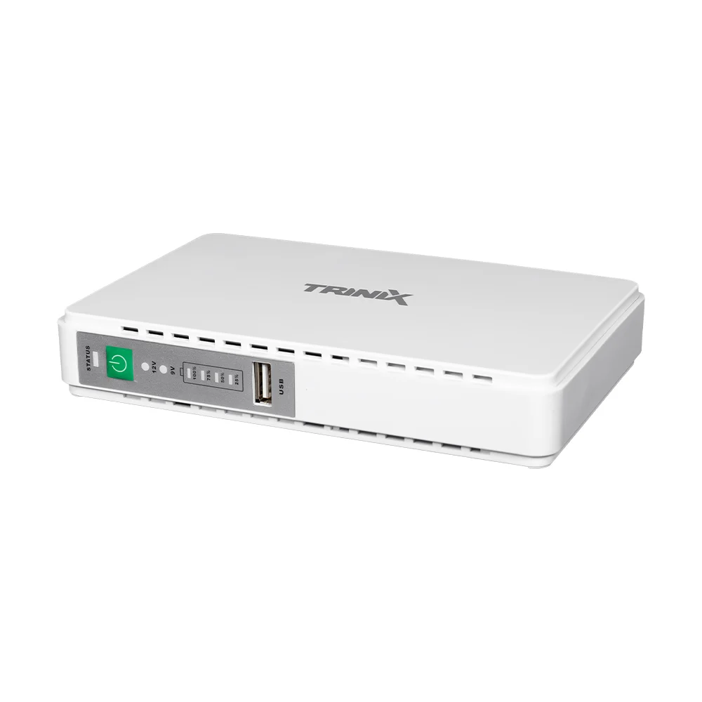 ДБЖ для роутера і медіаконвертера DC UPS Trinix TRX-MUPS-1748 PoE (10000 mAh) 5V/9V/12V/24V/48V/PoE 1Gbps, Li-ion 4*2.5 Ah - Зображення 11