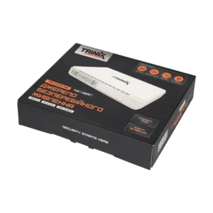 ДБЖ для роутера і медіаконвертера DC UPS Trinix TRX-MUPS-1748 PoE (10000 mAh) 5V/9V/12V/24V/48V/PoE 1Gbps, Li-ion 4*2.5 Ah
