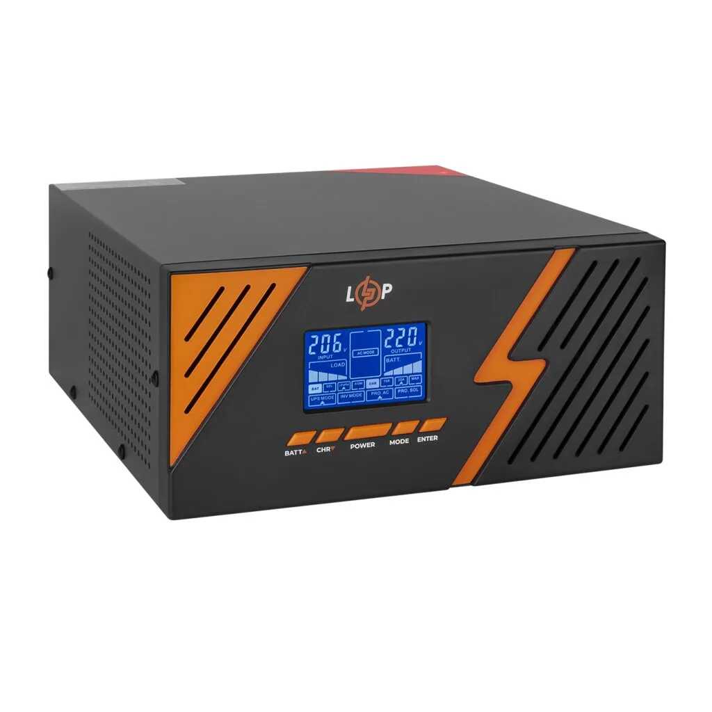 ДБЖ 1050 Вт з правильною синусоїдою 12 V LPM-PSW-1500VA, LogicPower (New) - Зображення 2