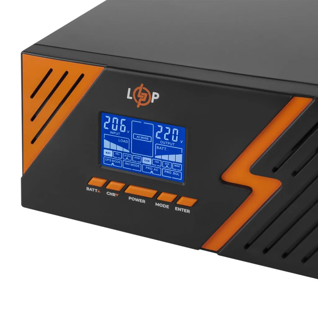 ДБЖ 1050 Вт з правильною синусоїдою 12 V LPM-PSW-1500VA, LogicPower (New) - Зображення 8