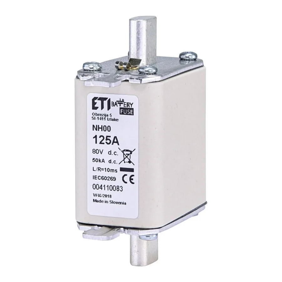 Запобіжник ETI NH-00 Battery 125A 80V DC