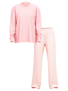 Бавовняна піжама зі штанами Long-Sleeve Tee-Jama Set, Pretty Blossom Shimmer, XS, Victoria's Secret