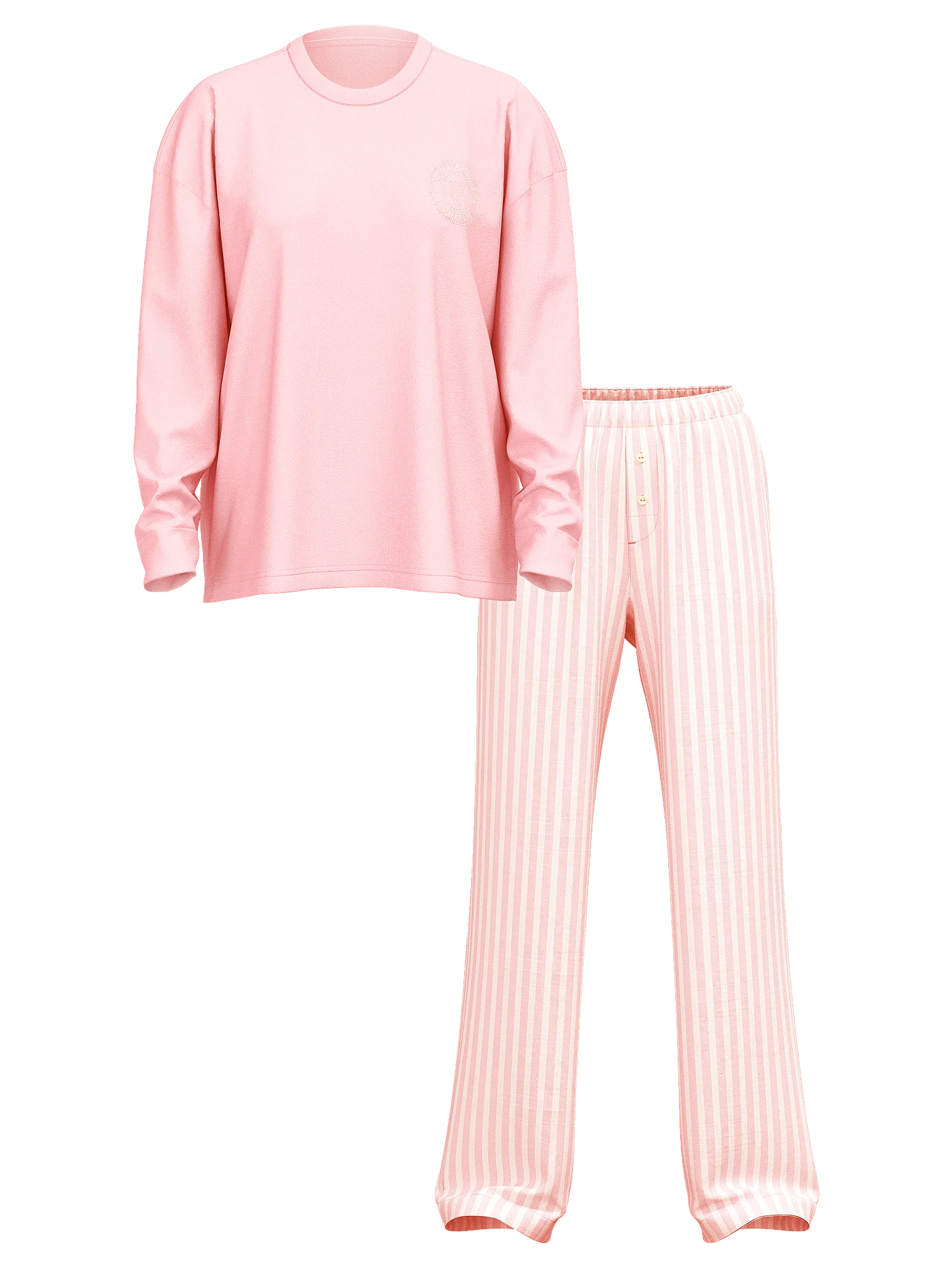 Бавовняна піжама зі штанами Long-Sleeve Tee-Jama Set, Pretty Blossom Shimmer, XS, довжина - Regular, Victoria's Secret - Зображення 3