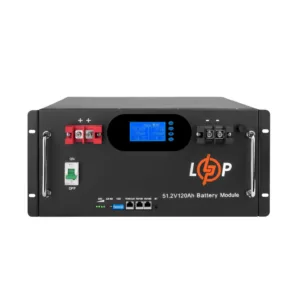 Акумулятор LP LiFePO4 51,2V - 120 Ah 6000Wh (Smart BMS 100A) с LCD RM AB RS485/CAN, LogicPower