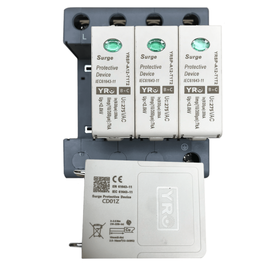 Обмежувач перенапруги YRO SP-A12 (4P) T1+T2 - Зображення 3