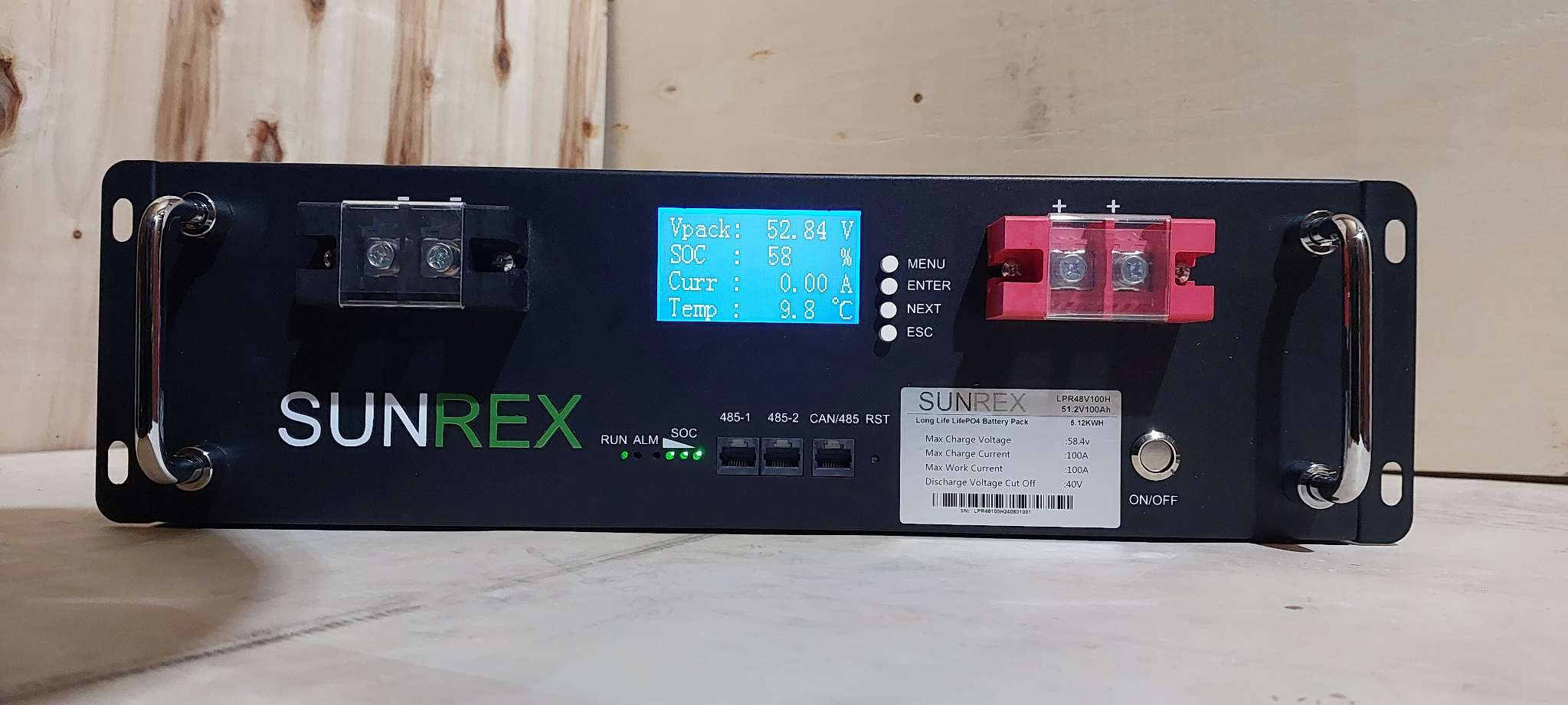 Акумуляторна батарея SUNREX LPR48V100H, 100 Ah, 51.2V LiFePO4