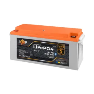 Акумулятор LogicPower 50 Ah LiFePO4 51,2V (2560Wh) (BMS 80A50А) пластик Smart BT