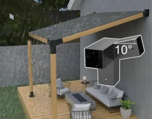 Веранда зі схилом 100×100 (без бруса)