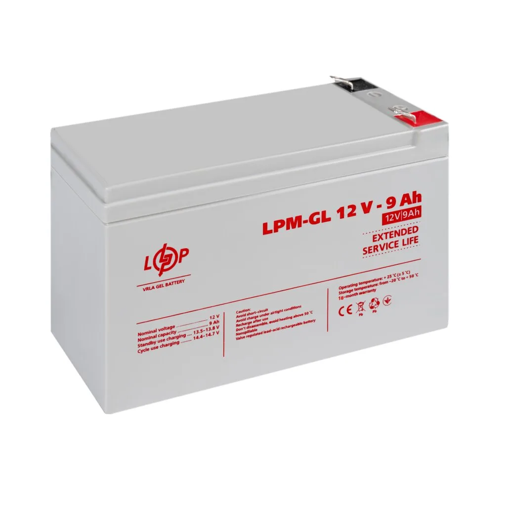 Акумулятор гелевий LPM-GL 12V - 9 Ah - Зображення 5