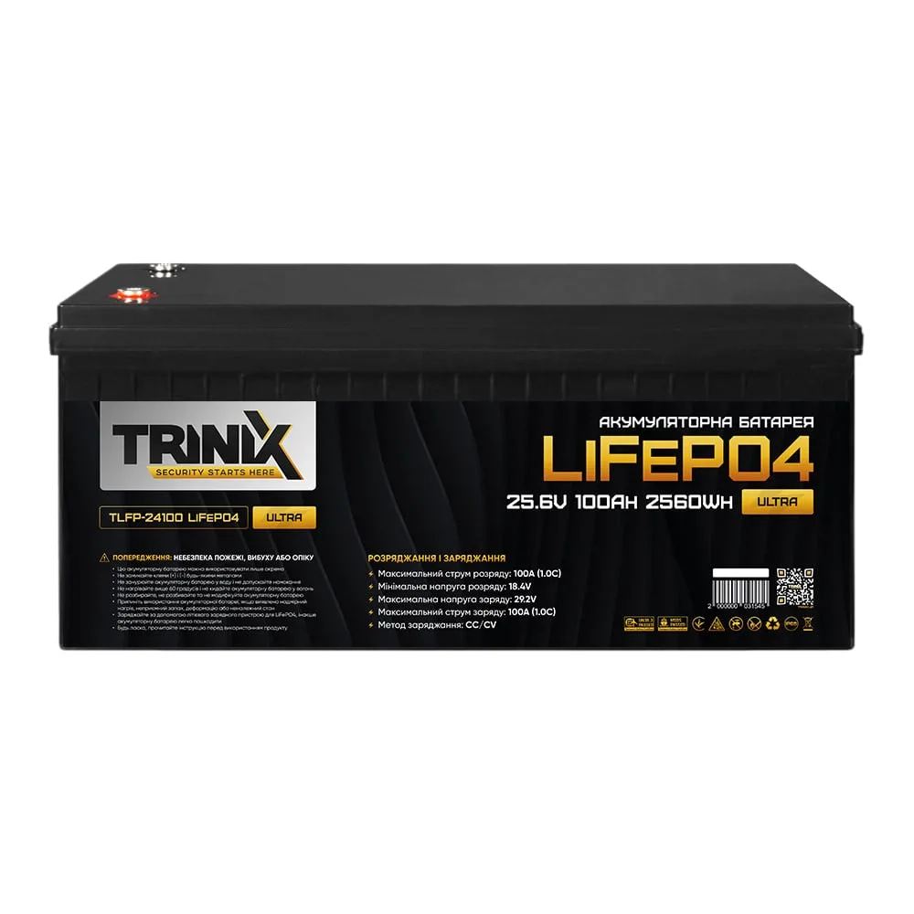 Акумуляторна батарея 100 Аг 24V TLFP-24100 Ultra LiFePO4 TRINIX - Зображення 2