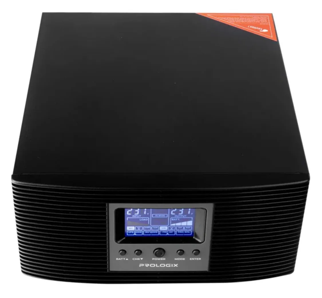 ДБЖ Prologix ВА1200-12 1000 Вт, під зовнішній АКБ 12V (LiFePo4, GEL, AGM), струм заряду 10/20 A - Зображення 3