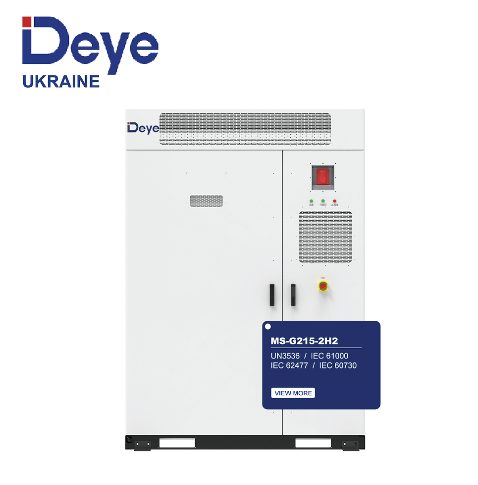 Система накопичення енергії MS-GS215-2H2 (100 кВт / 215 кВт·год, BESS), Deye - Зображення 2