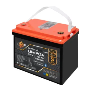 Акумулятор LogicPower LiFePO4 12,8 В - 100 Аг (1280Wh, BMS 100A/50А) пластик Smart BT