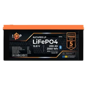 Акумулятор 200 Аг LP LiFePO4 12,8 В (2560 Wh, BMS 200A/100А) пластик Smart BT