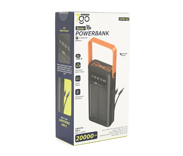 Powerbank 7GO GPW-02 20000mAh Solar