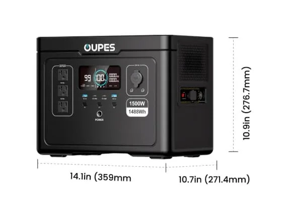 Портативна зарядна станція OUPES S015 1500W LiFePO4 - Зображення 3