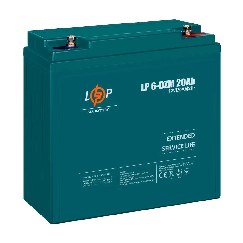 Тяговий акумулятор LP 6-DZM-20 Ah, свинцево-кислотний AGM, logicPower