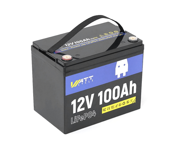 Акумуляторна батарея WattCycle LiFePO4, WT12V100AH10, 12.8 В, 100 Aг, 1,28 kWh, 6000 cycles