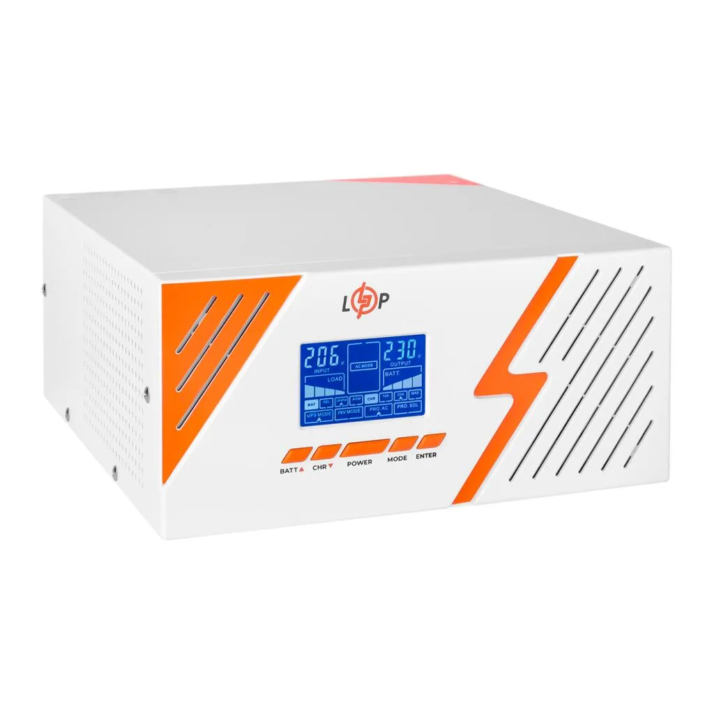 ДБЖ 12V LPM-PSW-1500VA з правильною синусоїдою, 1050 Вт, White, LogicPower - Зображення 2