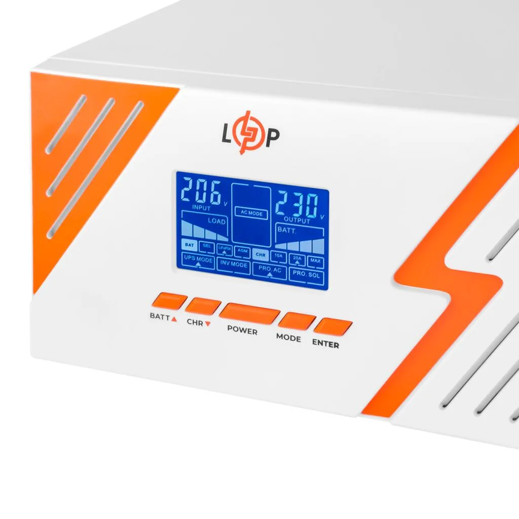 ДБЖ 12V LPM-PSW-1500VA з правильною синусоїдою, 1050 Вт, White, LogicPower - Зображення 8