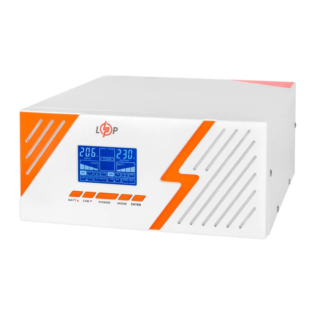 ДБЖ 12V LPM-PSW-1500VA з правильною синусоїдою, 1050 Вт, White, LogicPower