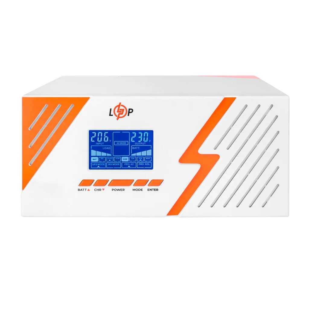 ДБЖ 12V LPM-PSW-1500VA з правильною синусоїдою, 1050 Вт, White, LogicPower