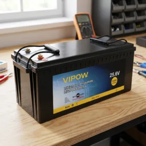 Акумуляторна батарея Vipow LiFePO4, 25,6 В ,100 Аг, з вбудованою ВМS платою 80 A