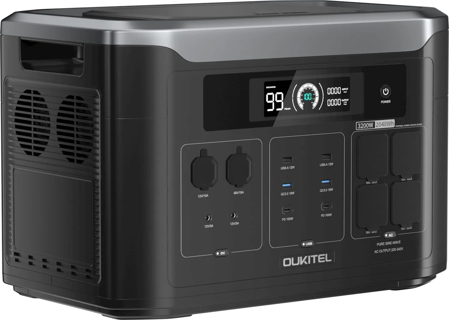 Портативна зарядна станція BP3000E Oukitel, 3200 Вт - Зображення 3
